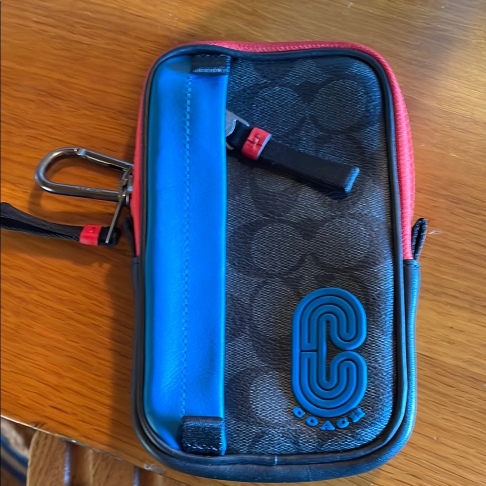 Coach Black and Blue Wristlet